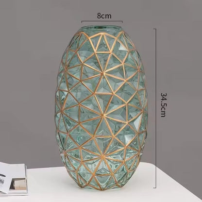 Luxurious Geometric Glass Vase