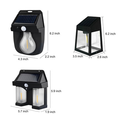 Waterproof  Bulb Intelligent Three Modes Modern Solar Wall Lights