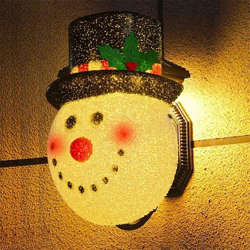 Christmas Snowman Porch Light