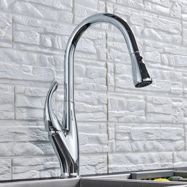 Contemporary 360° Swivel Kitchen Faucet with Hot and Cold Water