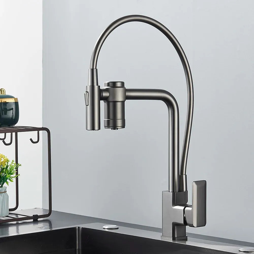 Gourmet Faucet with Single-Handle Filter